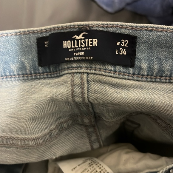 Hollister 32x34 Light Wash Taper Epic Flex Blue Jeans - Picture 4 of 5
